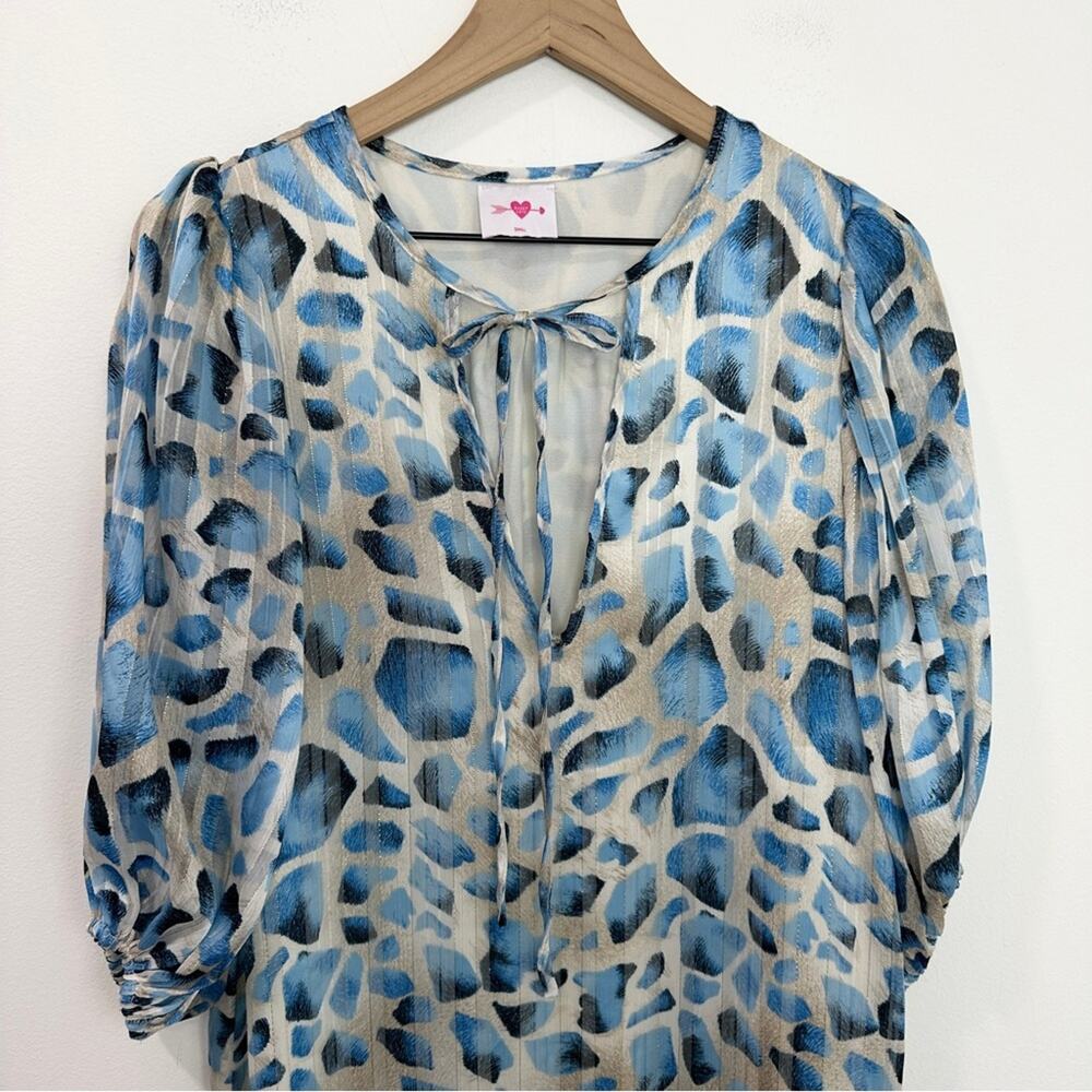 Buddy Love Pamela Cattan Maxi Dress In Santorini Blue size Small - Picture 5 of 8